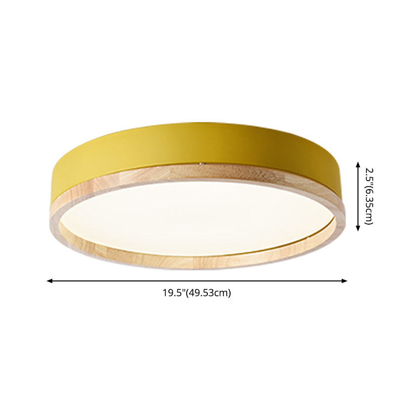 Round Flushmount Lights Macaron Acrylic Ceiling Mounted Fixture for Living Room