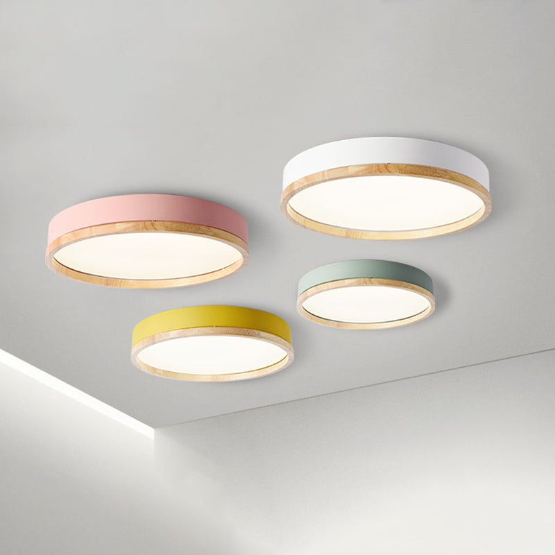 Round Flushmount Lights Macaron Acrylic Ceiling Mounted Fixture for Living Room