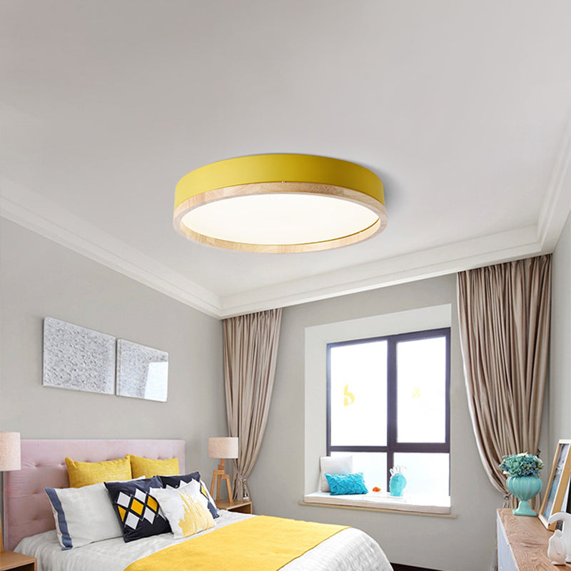 Round Flushmount Lights Macaron Acrylic Ceiling Mounted Fixture for Living Room