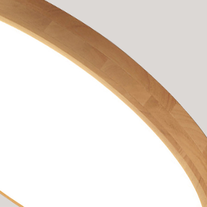 Ronde inbouwverlichtingsarmaturen Eenvoud Houten plafondverlichtingsarmaturen voor slaapkamer