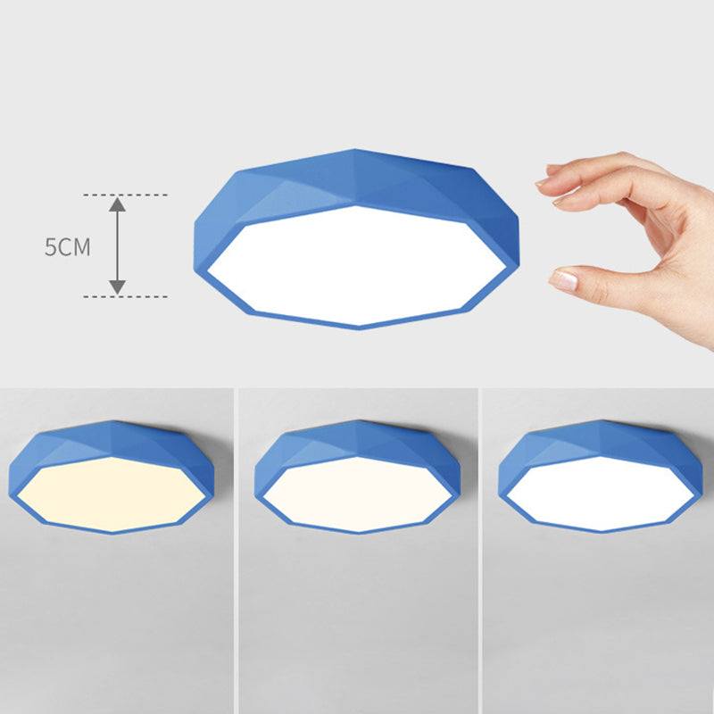 Faceted Flush Mount Ceiling Light Modernist Acrylic Ceiling Flush Mount for Living Room