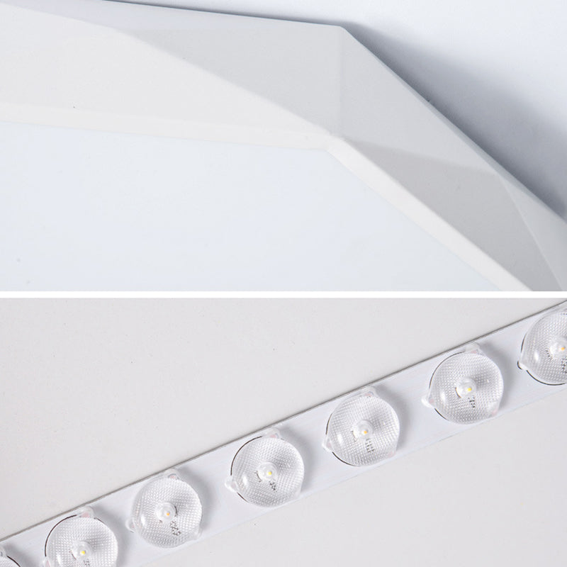 Plafonnier encastré à facettes Plafonnier moderniste en acrylique pour salon