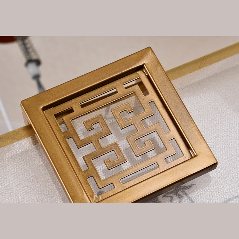 Lámparas de techo empotradas tradicionales de tela de iluminación de montaje empotrado rectangular