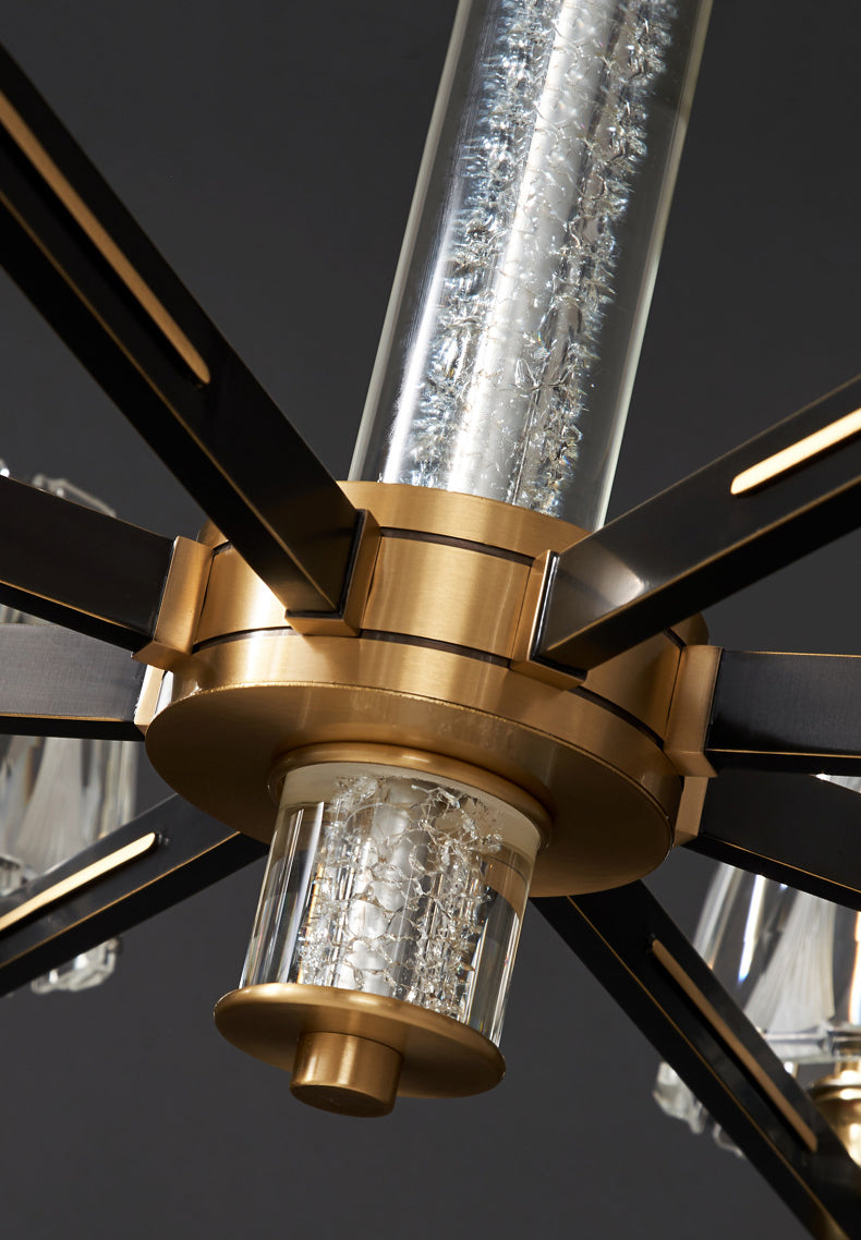 Conical Chandelier Light Fixture Traditional Clear Glass Pendant Lighting for Restaurant