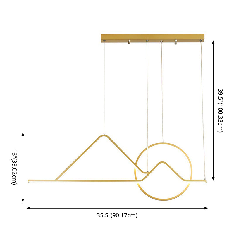 Modern Singularity LED Linear Pendant Light Aluminium Ceiling Light for Dining Room