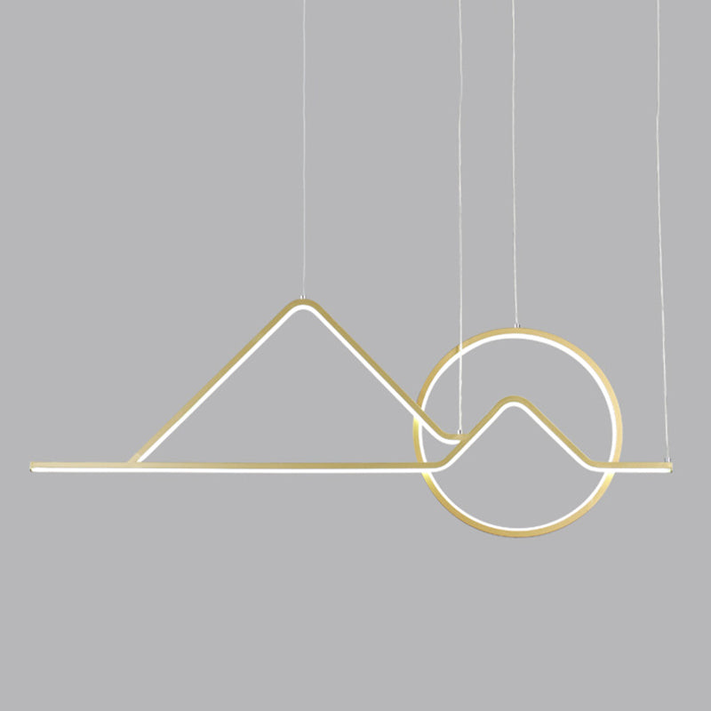 Modern Singularity LED Linear Pendant Light Aluminium Ceiling Light for Dining Room