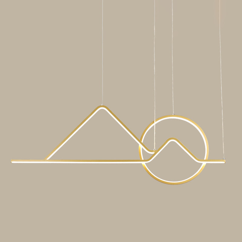 Modern Singularity LED Linear Pendant Light Aluminium Ceiling Light for Dining Room