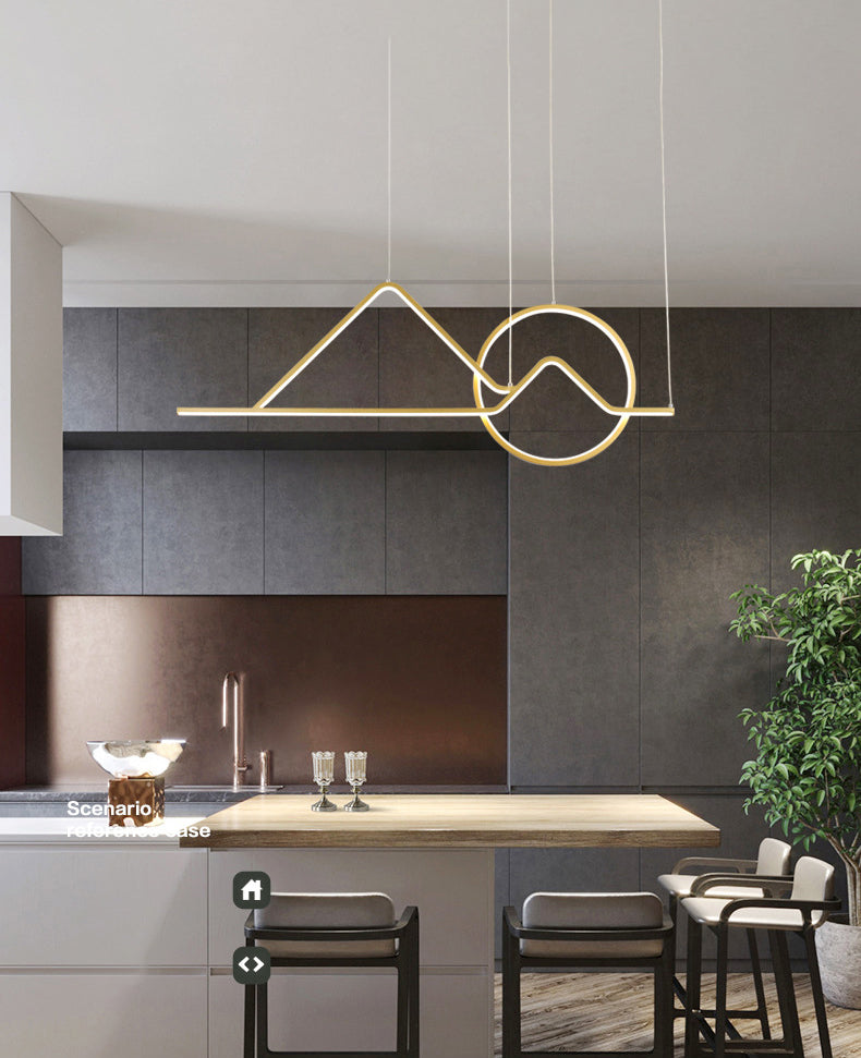 Modern Singularity LED Linear Pendant Light Aluminium Ceiling Light for Dining Room