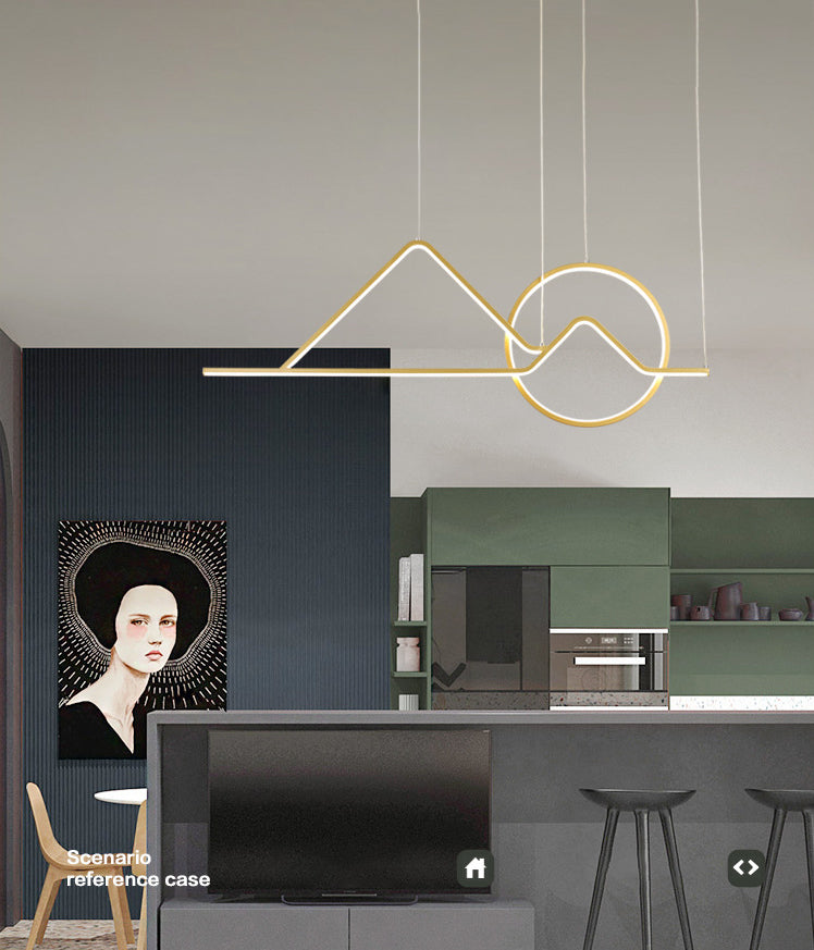 Modern Singularity LED Linear Pendant Light Aluminium Ceiling Light for Dining Room