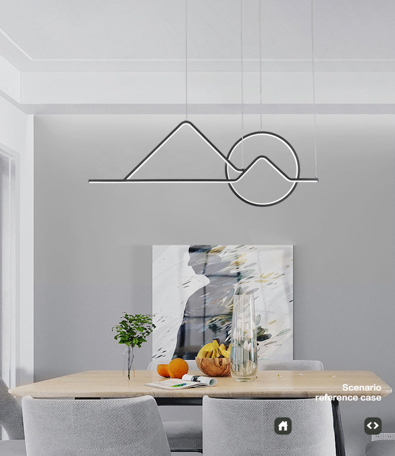 Modern Singularity LED Linear Pendant Light Aluminium Ceiling Light for Dining Room