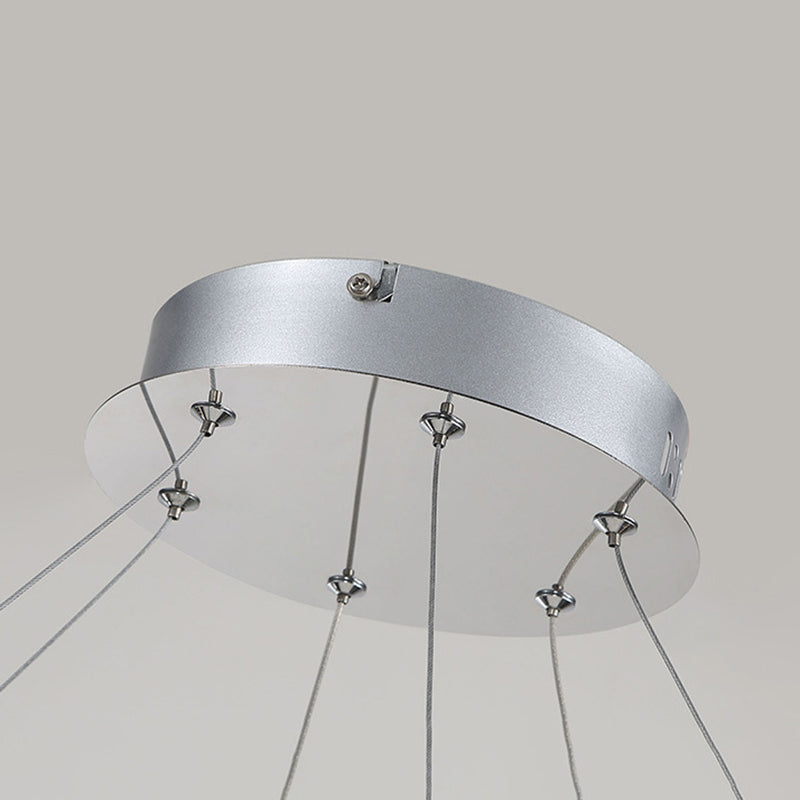 Aluminium LED Hanging Lamp in Modern Luxury Style Acrylic Linear Pendant Light for Living Room