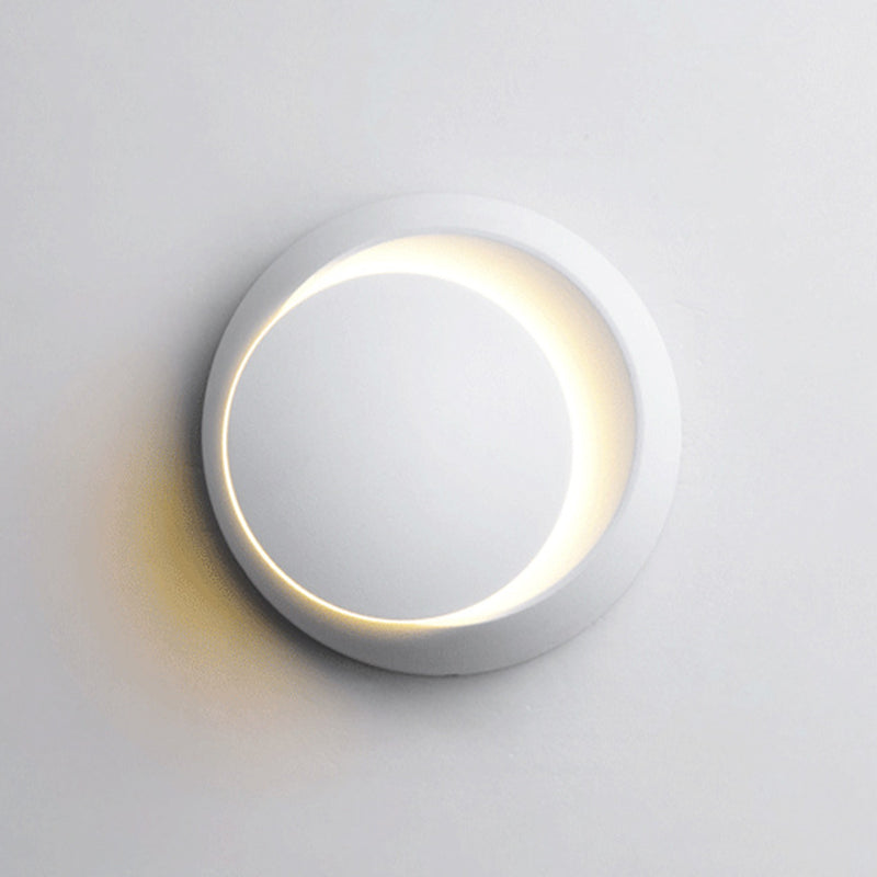 Noordse eenvoud Stijl Ronde LED Wandlicht 360 ° Roteerbaar Mini Sconce Light voor slaapkamerbalkon