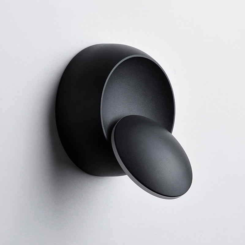 Noordse eenvoud Stijl Ronde LED Wandlicht 360 ° Roteerbaar Mini Sconce Light voor slaapkamerbalkon