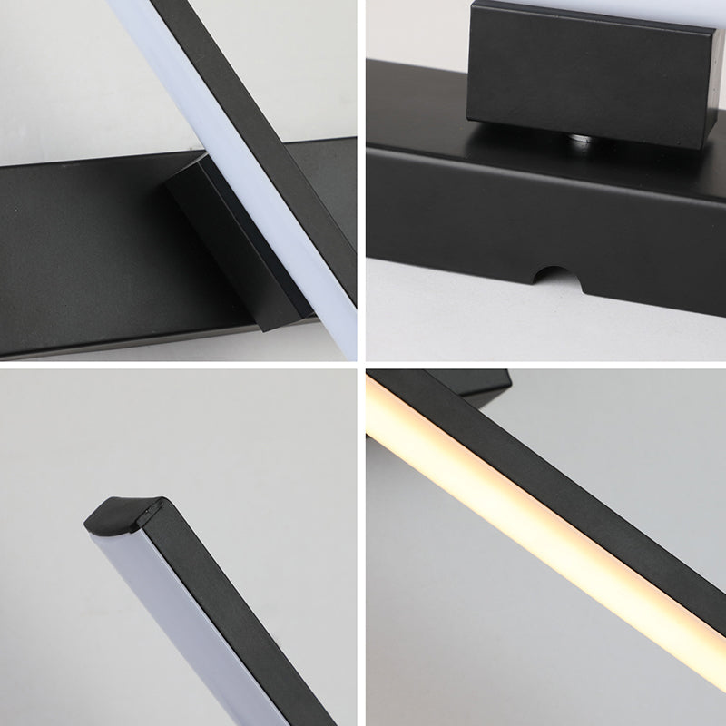 Lámpara de pared de minimalismo contemporáneo 330 ° Luz de línea LED de aluminio rotativo para dormitorio