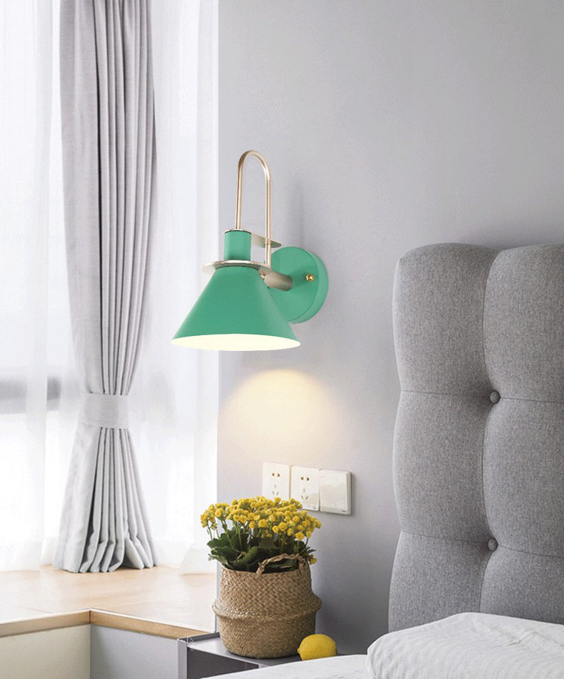 6 couilles lampe à paroi macaron en option unique Bulbe de style nordique Nordic Cone Light pour le couloir de la chambre à coucher