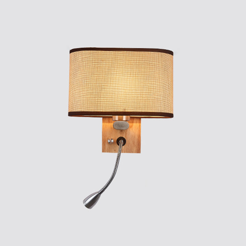 Simplicidad de tela Simplicidad Mini Mini Spotlight Diseño Lámpara de lectura de madera para dormitorio