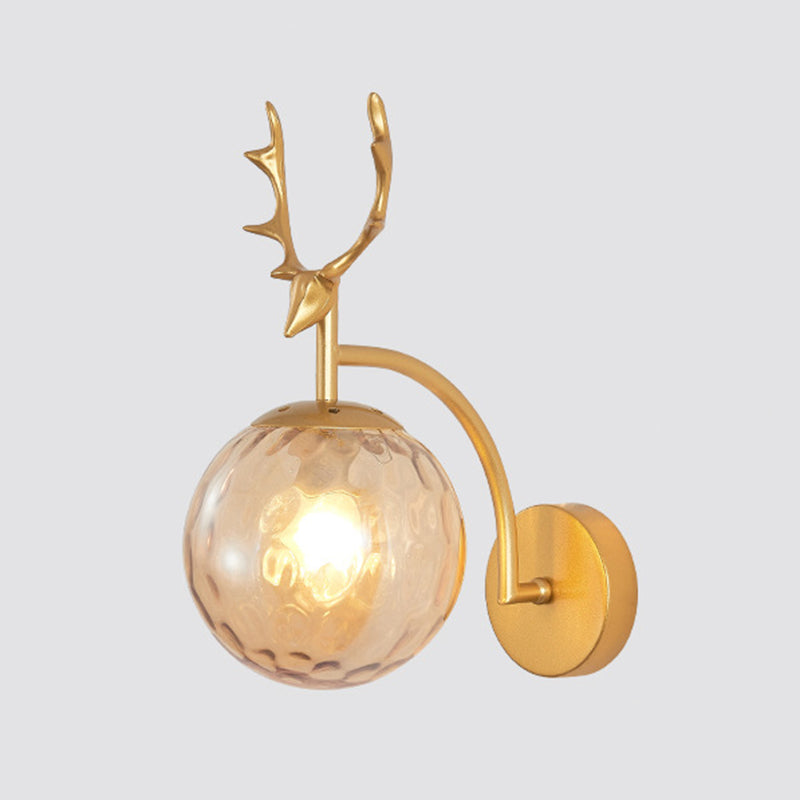 Moderna nórdica estilo esférico esférico lámparas de vidrio 1 apliques de pared ligeros para sala de estar