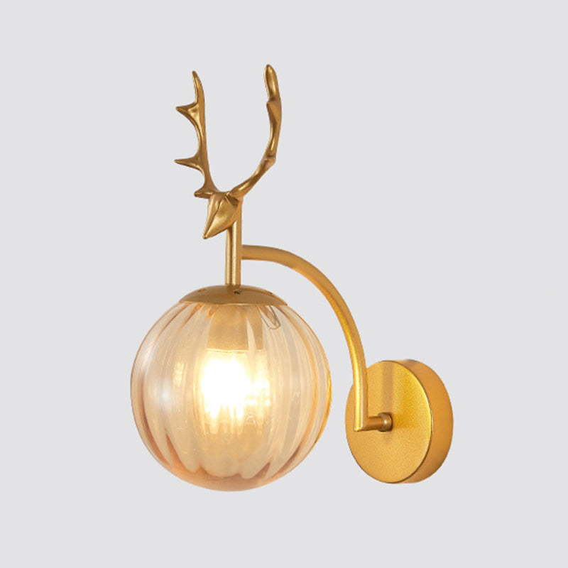 Moderna nórdica estilo esférico esférico lámparas de vidrio 1 apliques de pared ligeros para sala de estar