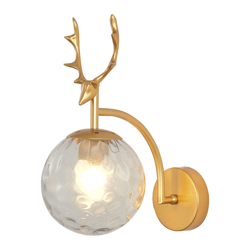 Moderna nórdica estilo esférico esférico lámparas de vidrio 1 apliques de pared ligeros para sala de estar