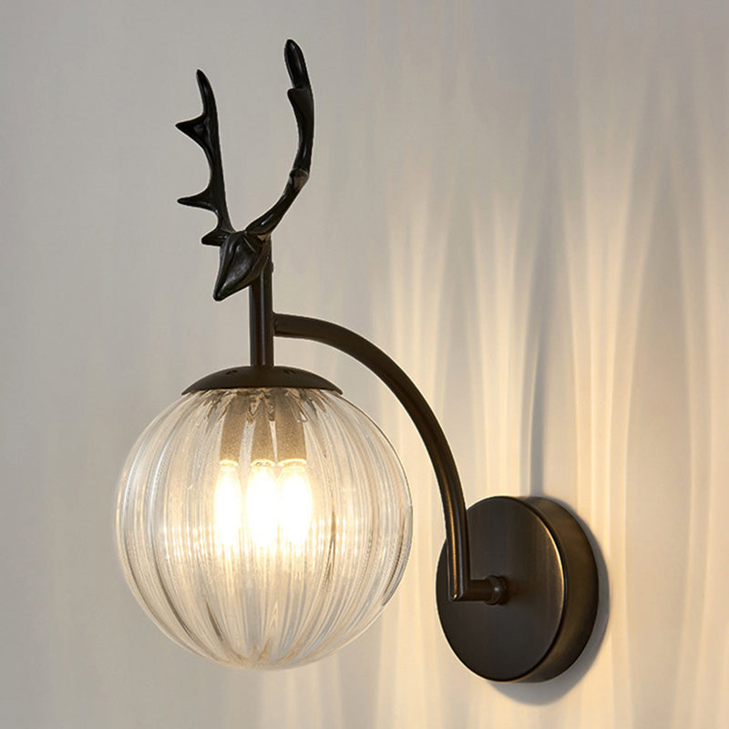 Moderna nórdica estilo esférico esférico lámparas de vidrio 1 apliques de pared ligeros para sala de estar