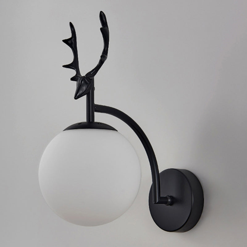 Moderna nórdica estilo esférico esférico lámparas de vidrio 1 apliques de pared ligeros para sala de estar