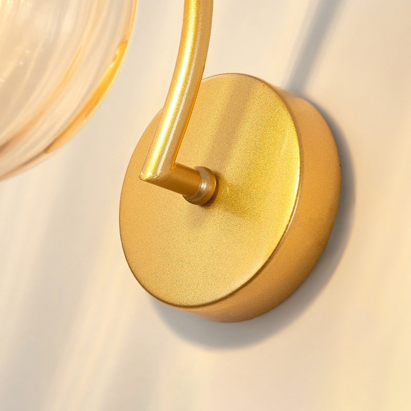 Moderna nórdica estilo esférico esférico lámparas de vidrio 1 apliques de pared ligeros para sala de estar