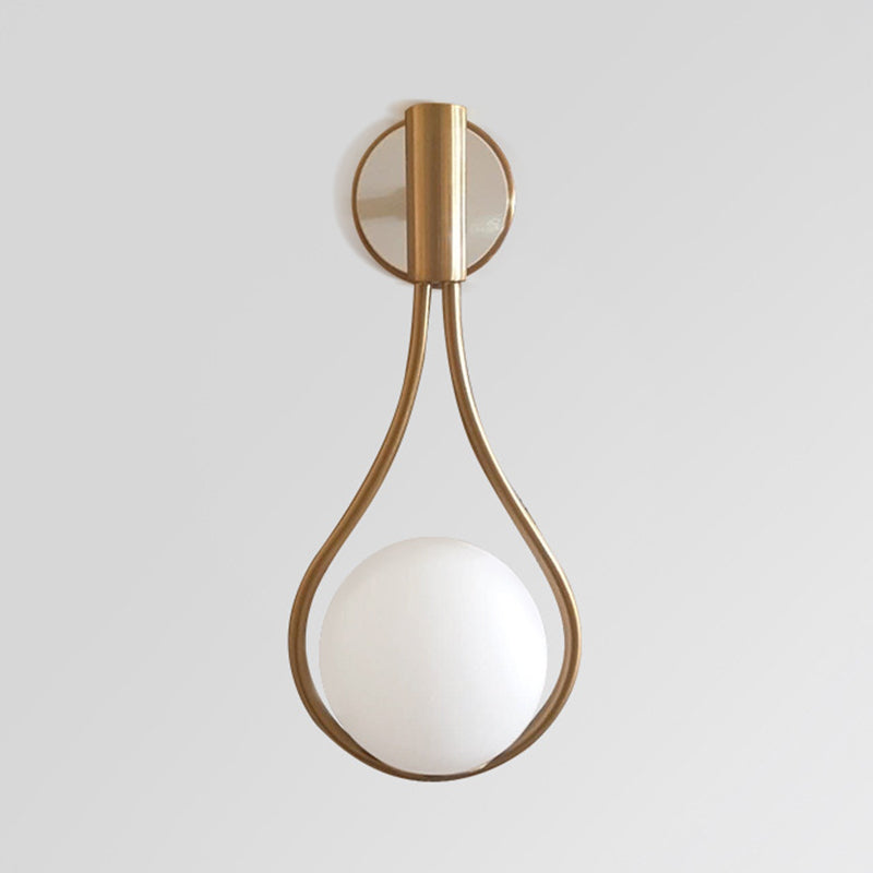 Lámparas de plataformas de estilo nórdico de estilo nórdico moderno vidrio 1 placas de pared ligeras en acabado dorado