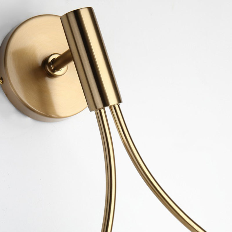 Lámparas de plataformas de estilo nórdico de estilo nórdico moderno vidrio 1 placas de pared ligeras en acabado dorado