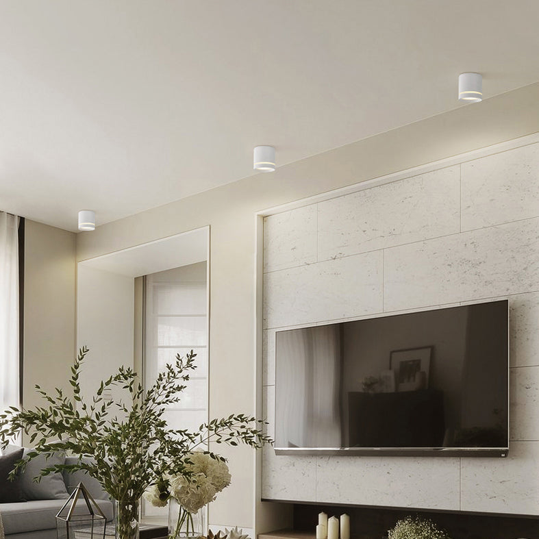 Cylinder Hallway Downlight Acrylic Macaron LED Flush Mount Lighting Fixture