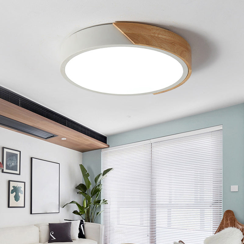 LED moderne Ceiling Light Nordic Creative Macaron Living Room Bedroom Dining Room Study Children's Room Wooden Lamps