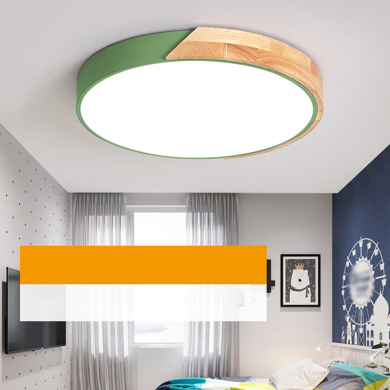 LED moderne Ceiling Light Nordic Creative Macaron Living Room Bedroom Dining Room Study Children's Room Wooden Lamps