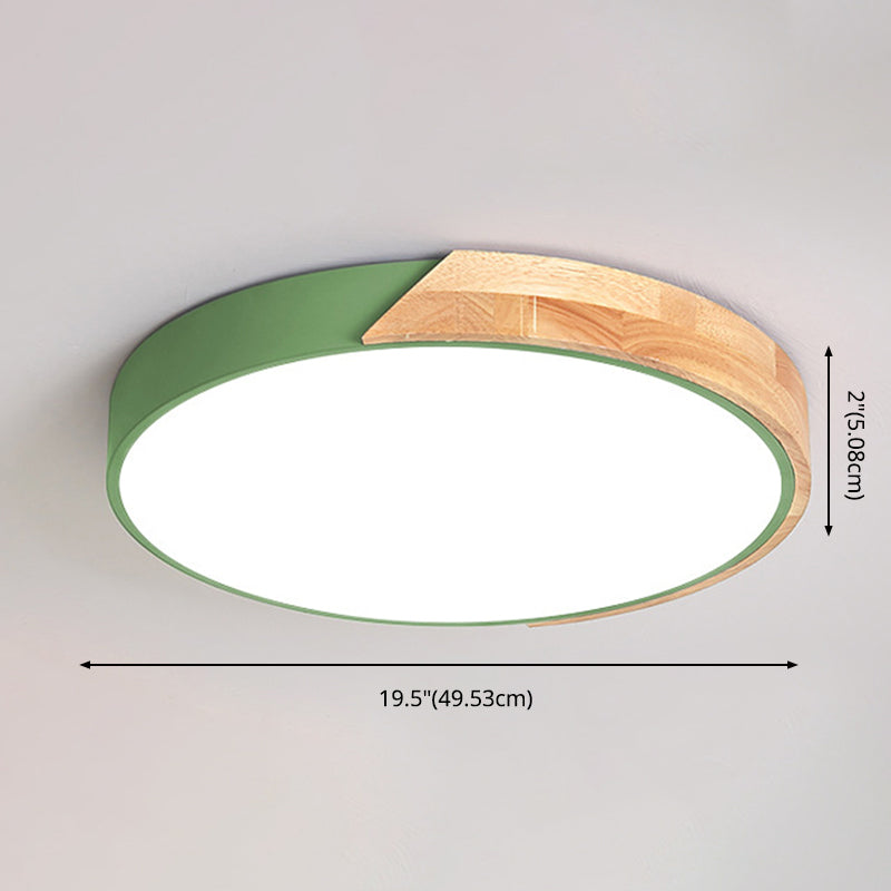 LED moderne Ceiling Light Nordic Creative Macaron Living Room Bedroom Dining Room Study Children's Room Wooden Lamps