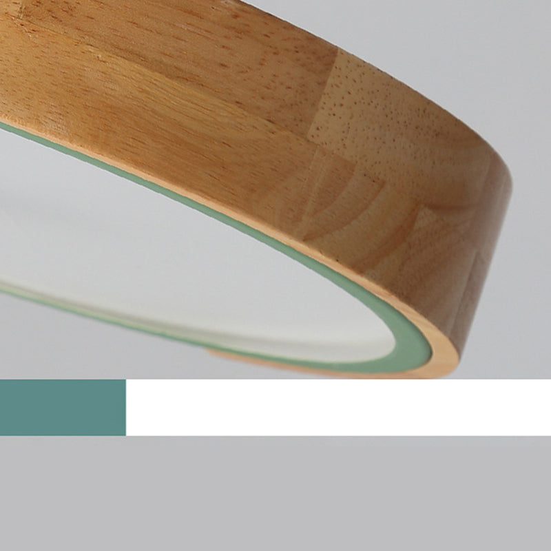 LED moderne Ceiling Light Nordic Creative Macaron Living Room Bedroom Dining Room Study Children's Room Wooden Lamps