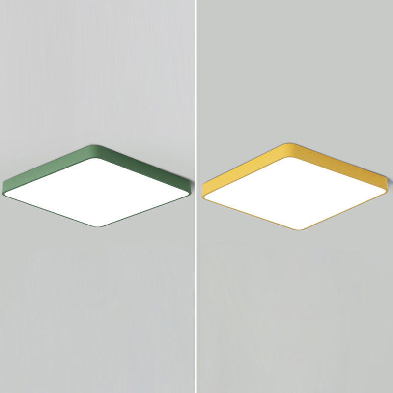 Modern Ceiling Light Nordic Creative Macaron Living Room Corridor Balcony Aisle Iron Ultra-thin Square Led Lamps