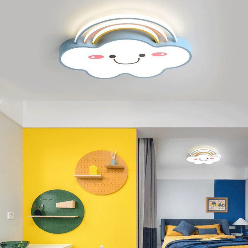 Nordic Children's Room Ceiling Light Modern Macaron Style Boy Girl Bedroom Study Cute Cartoon Creative Acrylic Led Lamps