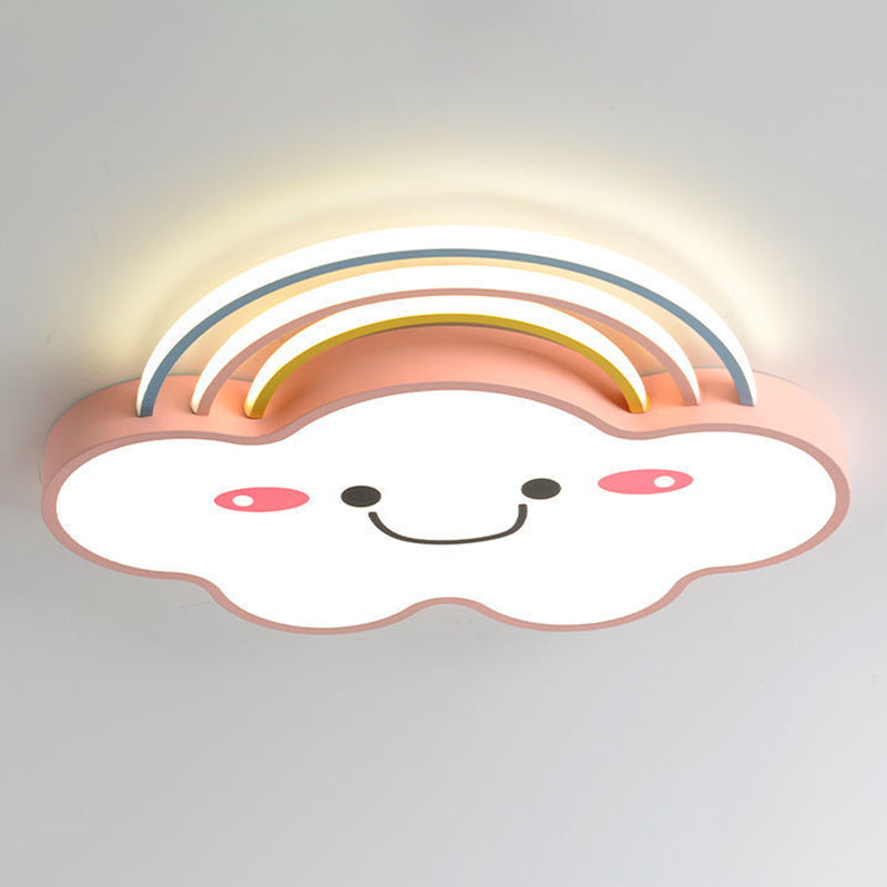 Nordic Children's Room Ceiling Light Modern Macaron Style Boy Girl Bedroom Study Cute Cartoon Creative Acrylic Led Lamps