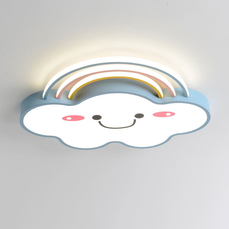 Nordic Children's Room Ceiling Light Modern Macaron Style Boy Girl Bedroom Study Cute Cartoon Creative Acrylic Led Lamps