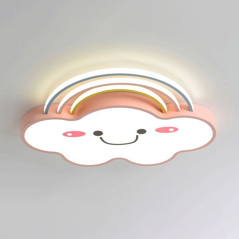 Nordic Children's Room Ceiling Light Modern Macaron Style Boy Girl Bedroom Study Cute Cartoon Creative Acrylic Led Lamps