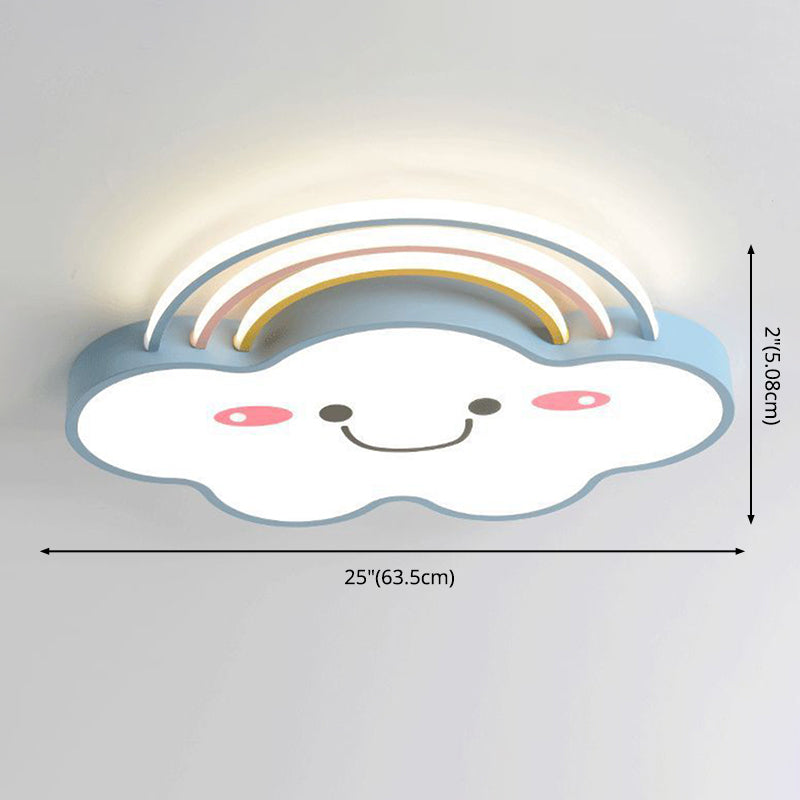 Nordic Children's Room Ceiling Light Modern Macaron Style Boy Girl Bedroom Study Cute Cartoon Creative Acrylic Led Lamps