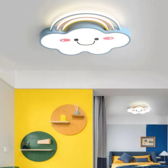 Nordic Children's Room Ceiling Light Modern Macaron Style Boy Girl Bedroom Study Cute Cartoon Creative Acrylic Led Lamps