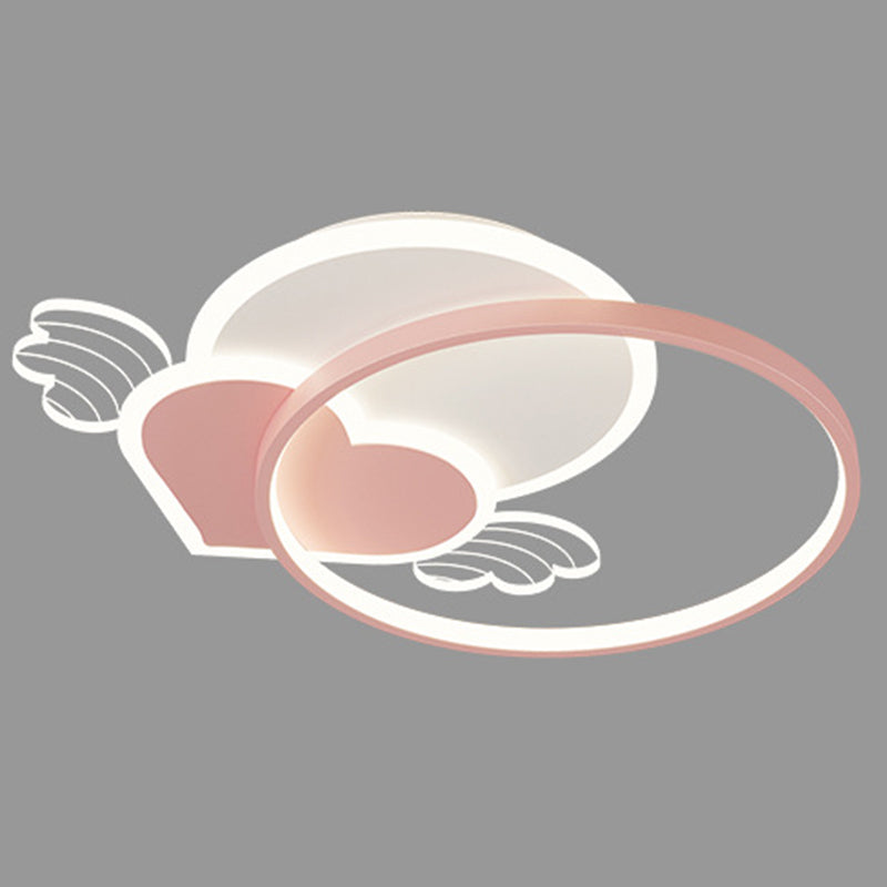 Nordic Children's Room Ceiling Light Modern Macaron Style Boy Girl Bedroom Study Cute Cartoon Creative Acrylic Led Lamps