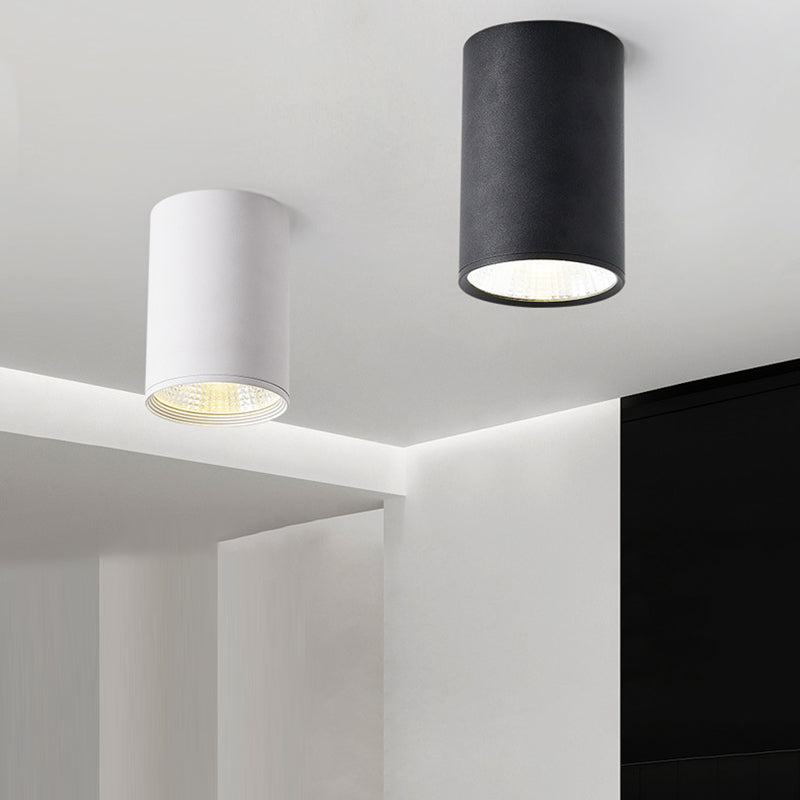 Aluminum Tubular Flush Mounted Lamp Nordic Style LED Ceiling Fixture for Hallway
