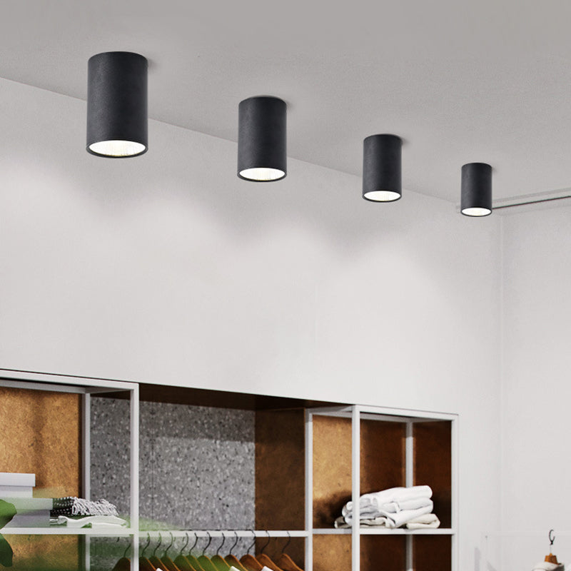 Aluminum Tubular Flush Mounted Lamp Nordic Style LED Ceiling Fixture for Hallway