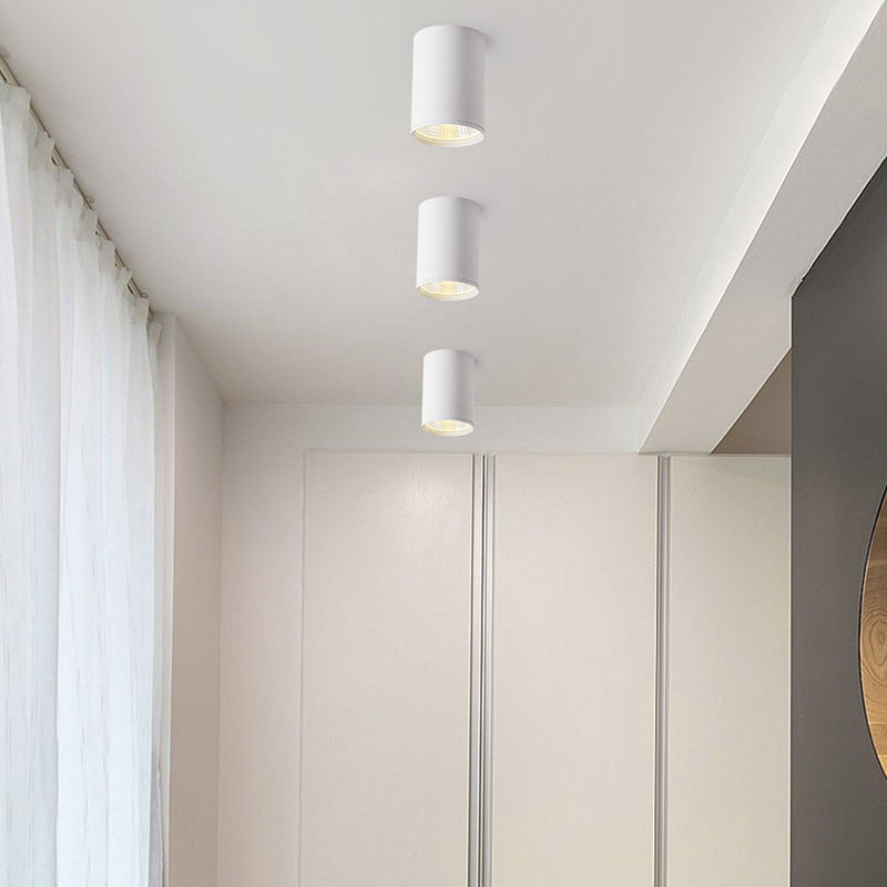 Aluminum Tubular Flush Mounted Lamp Nordic Style LED Ceiling Fixture for Hallway