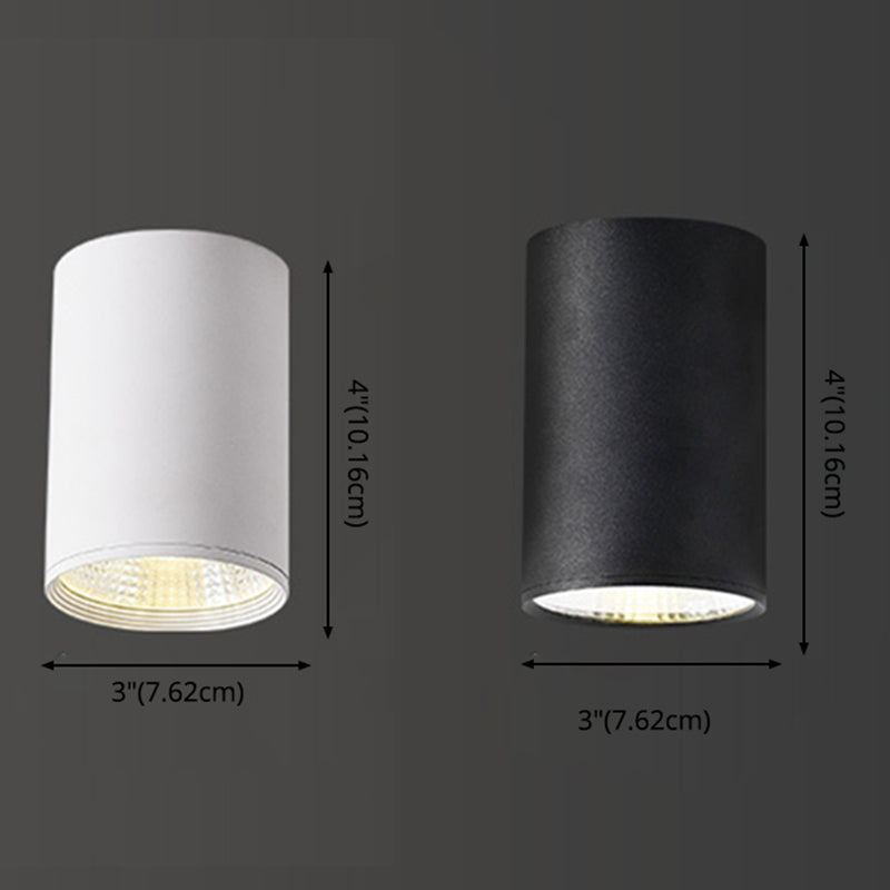 Aluminum Tubular Flush Mounted Lamp Nordic Style LED Ceiling Fixture for Hallway