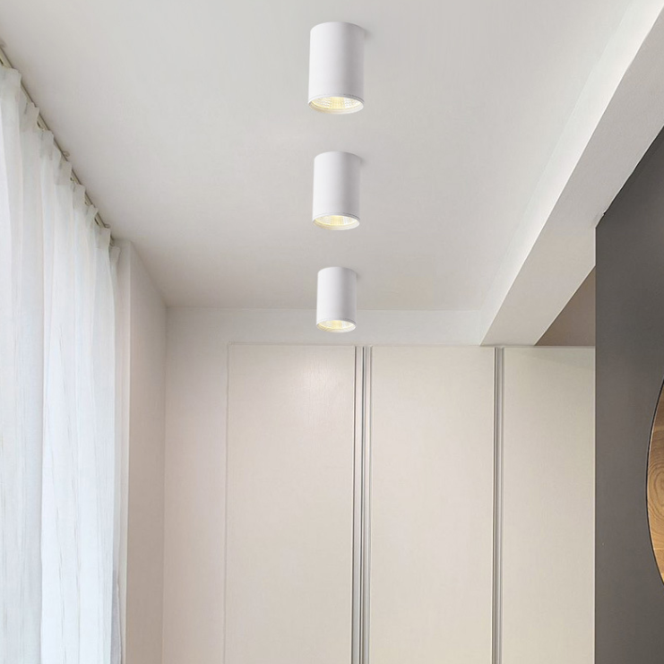 Aluminum Tubular Flush Mounted Lamp Nordic Style LED Ceiling Fixture for Hallway