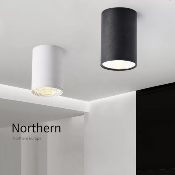 Aluminum Tubular Flush Mounted Lamp Nordic Style LED Ceiling Fixture for Hallway
