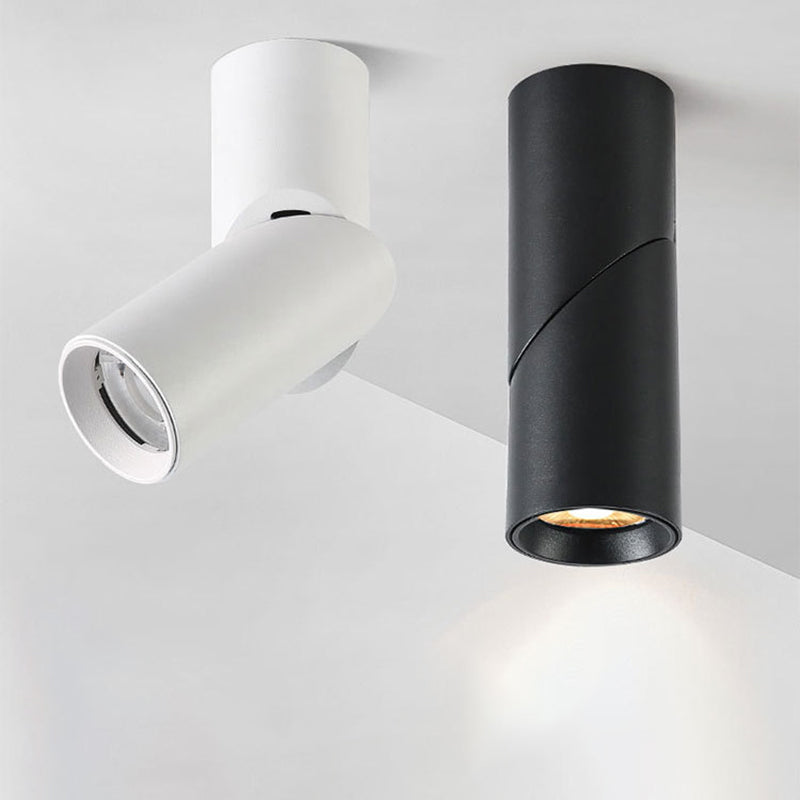 Spot encastré tubulaire en aluminium nordique pour salon, plafonnier LED
