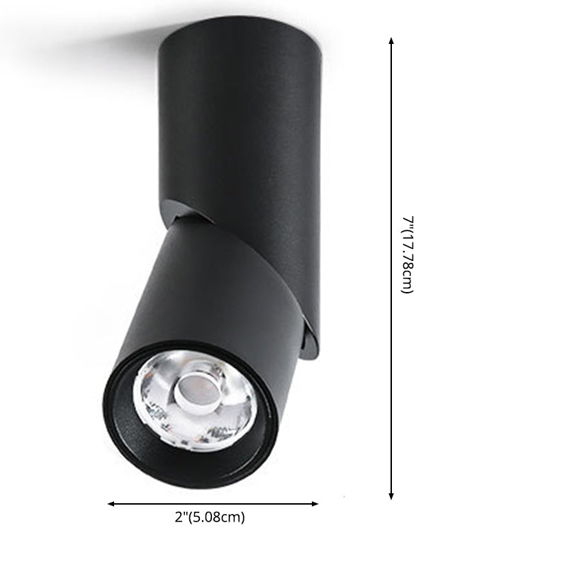Spot encastré tubulaire en aluminium nordique pour salon, plafonnier LED