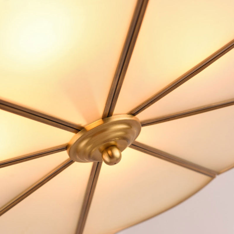 Traditional Drum Flush Mount Ceiling Fixture Opal Glass Shades Flush Mount Ceiling Lighting Fixture